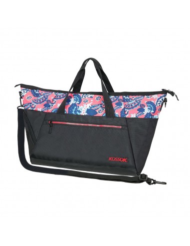 Kossok-bolso Madison-820-negro/rojo/flores Azul-